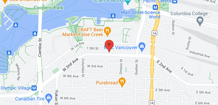 map of 1101 89 W 2ND AVENUE